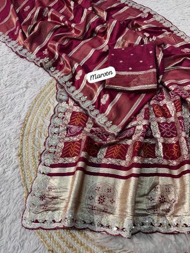 Vinayak bandej lagdi patta saree wholesaler saree